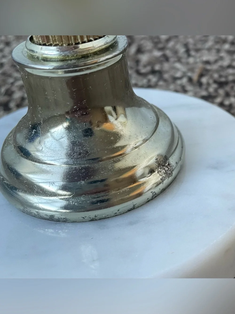 Vintage MCM Brass & Marble Freestanding Swing Arm Hand Towel Holder